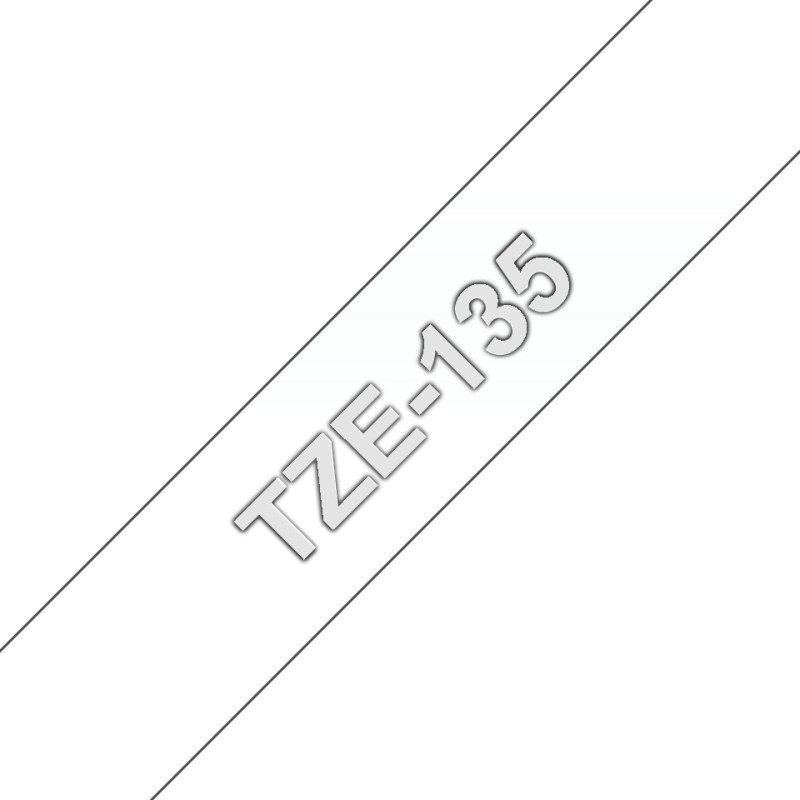 Brother Tape White on Clear 12mm Brother Tape White on Clear 12mm